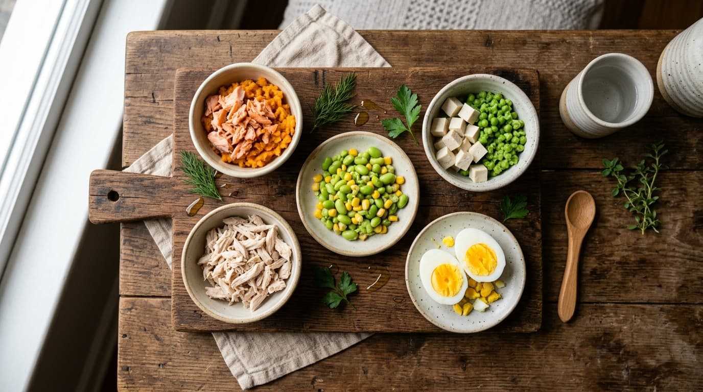 Foto referensi menu MPASI tinggi protein yang lezat dan padat gizi