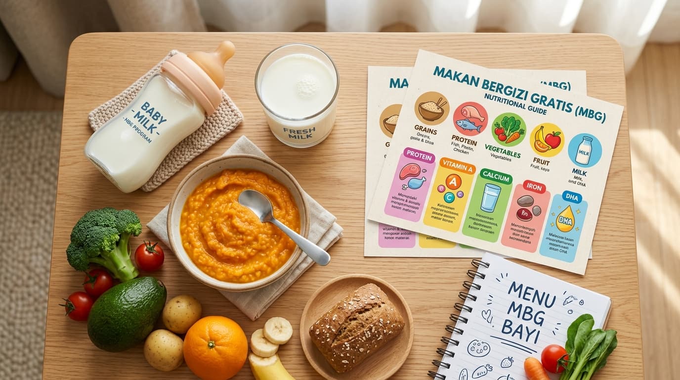 Foto panduan gizi dan Makan Bergizi Gratis (MBG) untuk balita dan ibu menyusui